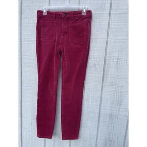 Pilcro And‎ The Letterpress Corduroy Pants Women 26 (28x28) Straight Maroon Boho